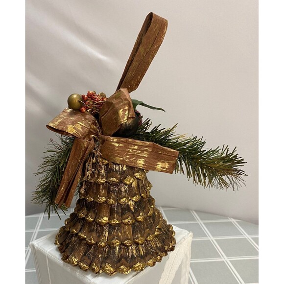 Unique Pine Cone Hanging Bell Christmas Decor - Picture 1 of 6